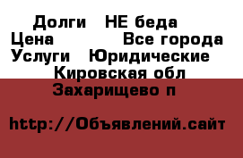 Долги - НЕ беда ! › Цена ­ 1 000 - Все города Услуги » Юридические   . Кировская обл.,Захарищево п.